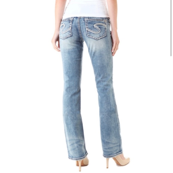 Silver Jeans Denim - Women’s Silver Aiko Midrise Ripped Jeans Light wash Distressed Sz 26/33